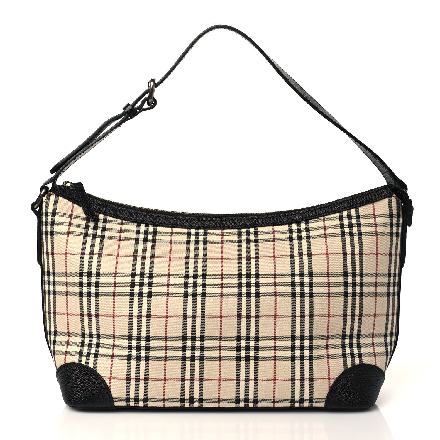 Burberry Saffiano Check Shoulder Bag Black 1 of 5