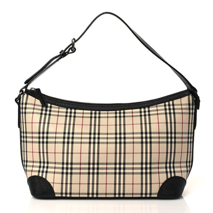 Burberry Saffiano Check Shoulder Bag Black 1 of 5