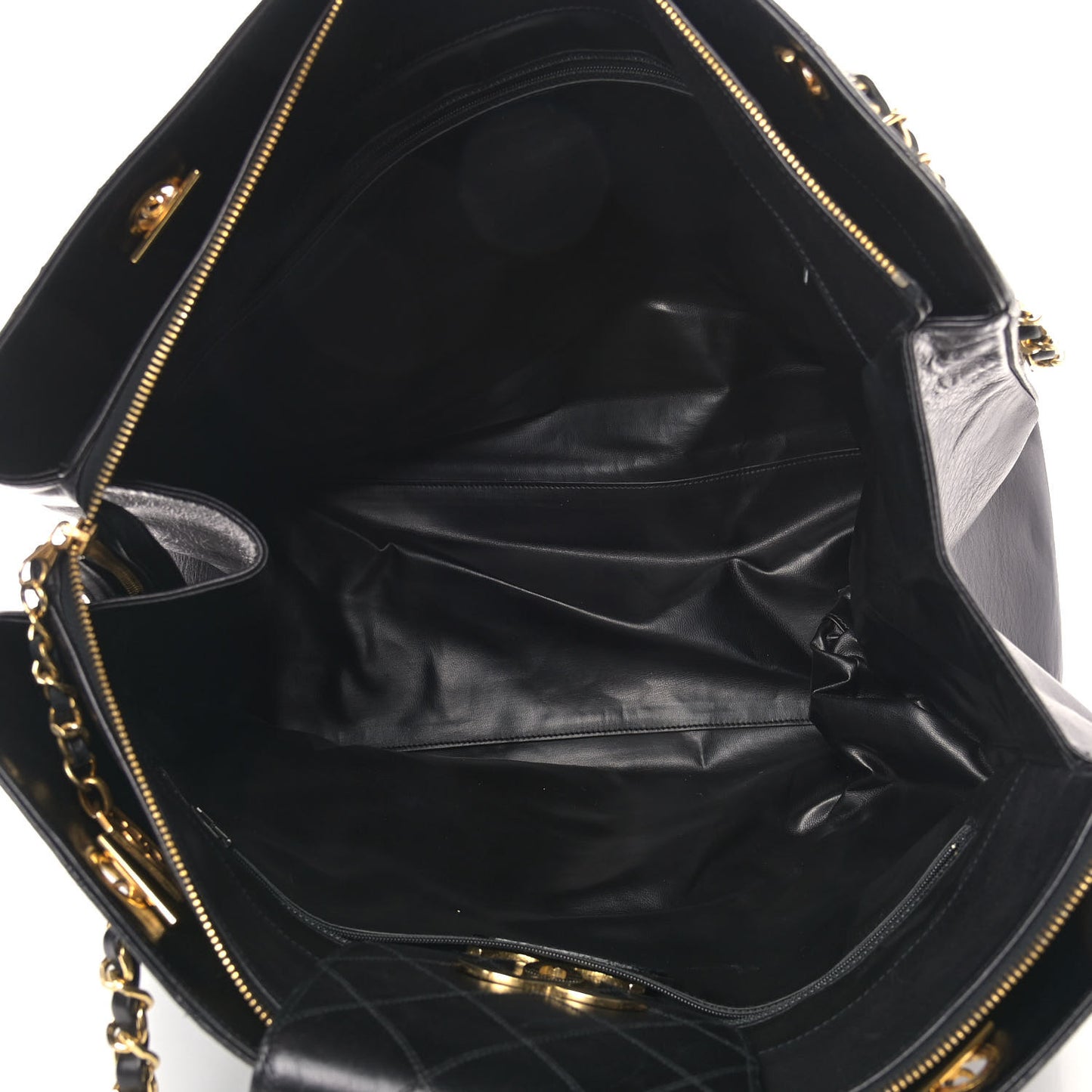 Calfskin Stitched XL Weekender Black