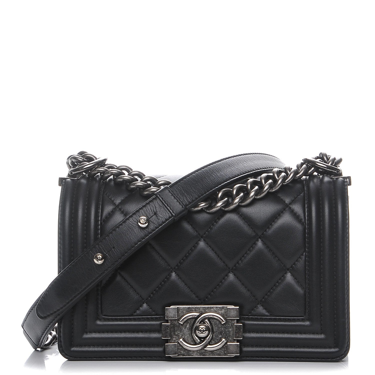 Chanel Calfskin Quilted Small Boy Flap Black 1 of 8