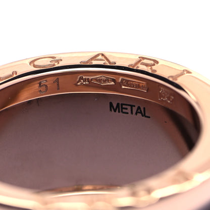 Bulgari 18K Rose Gold Bronze Cermet Roma B.Zero1 Four-Band Ring 51 5.75 7 of 14