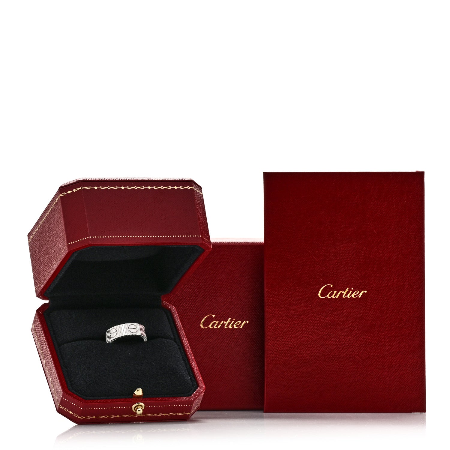Cartier 18K White Gold 6.5mm LOVE Unlimited Ring 54 7 5 of 5
