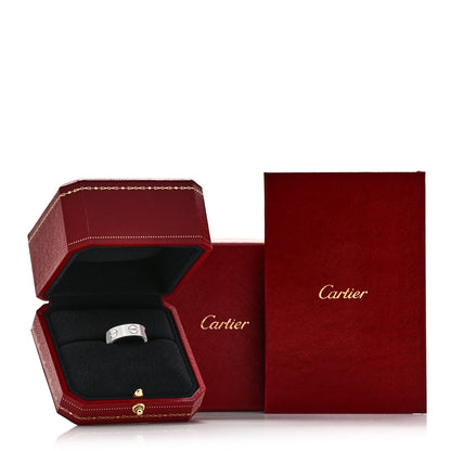 Cartier 18K White Gold 6.5mm LOVE Unlimited Ring 54 7 5 of 5