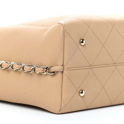 Chanel Bullskin Stitched Medium Shopping Bag Beige 8 of 9