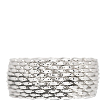 Tiffany Sterling Silver Somerset Mesh Ring 49 5 3 of 4