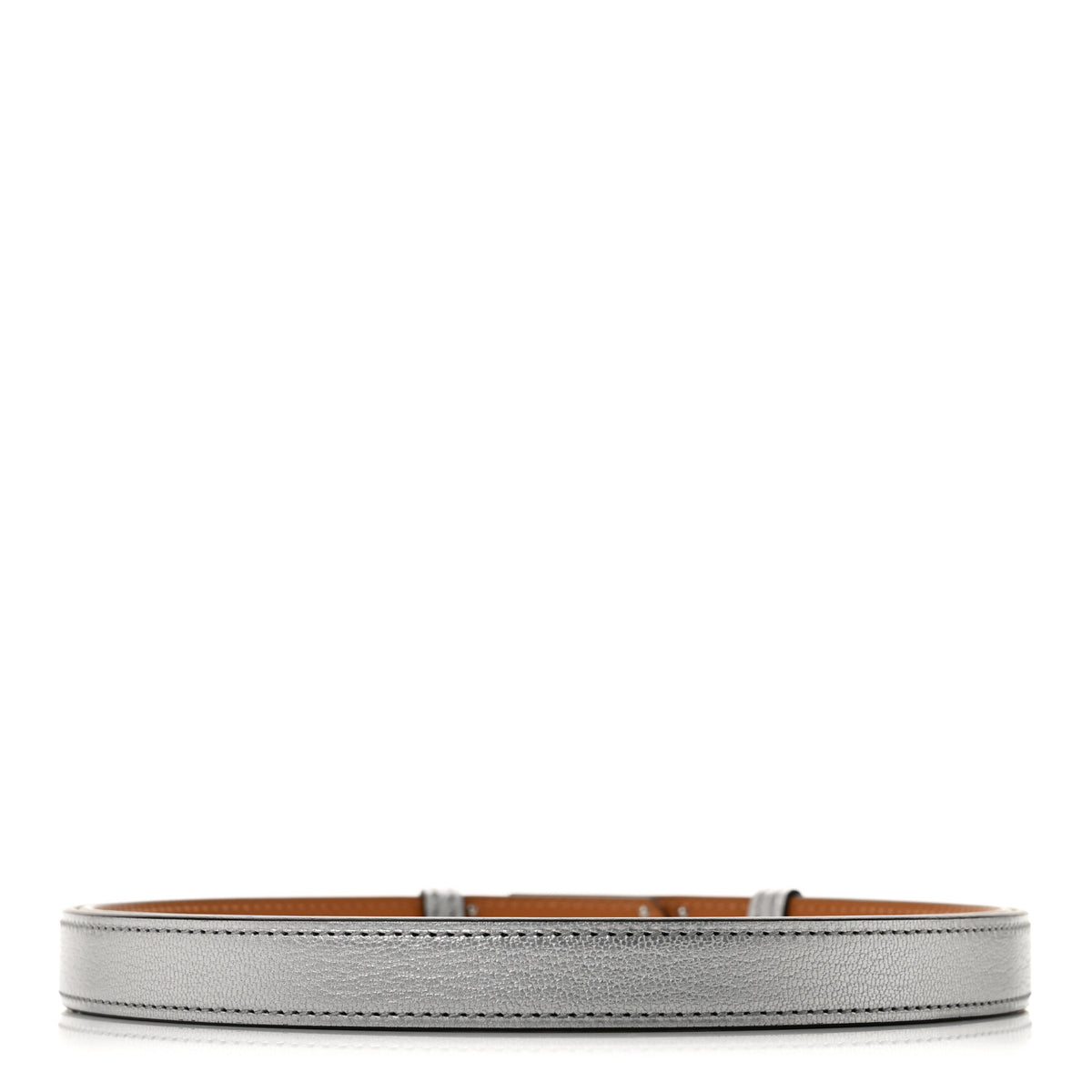 Hermes Metallic Chevre Chamkilight Kelly Belt Argent 1 of 3