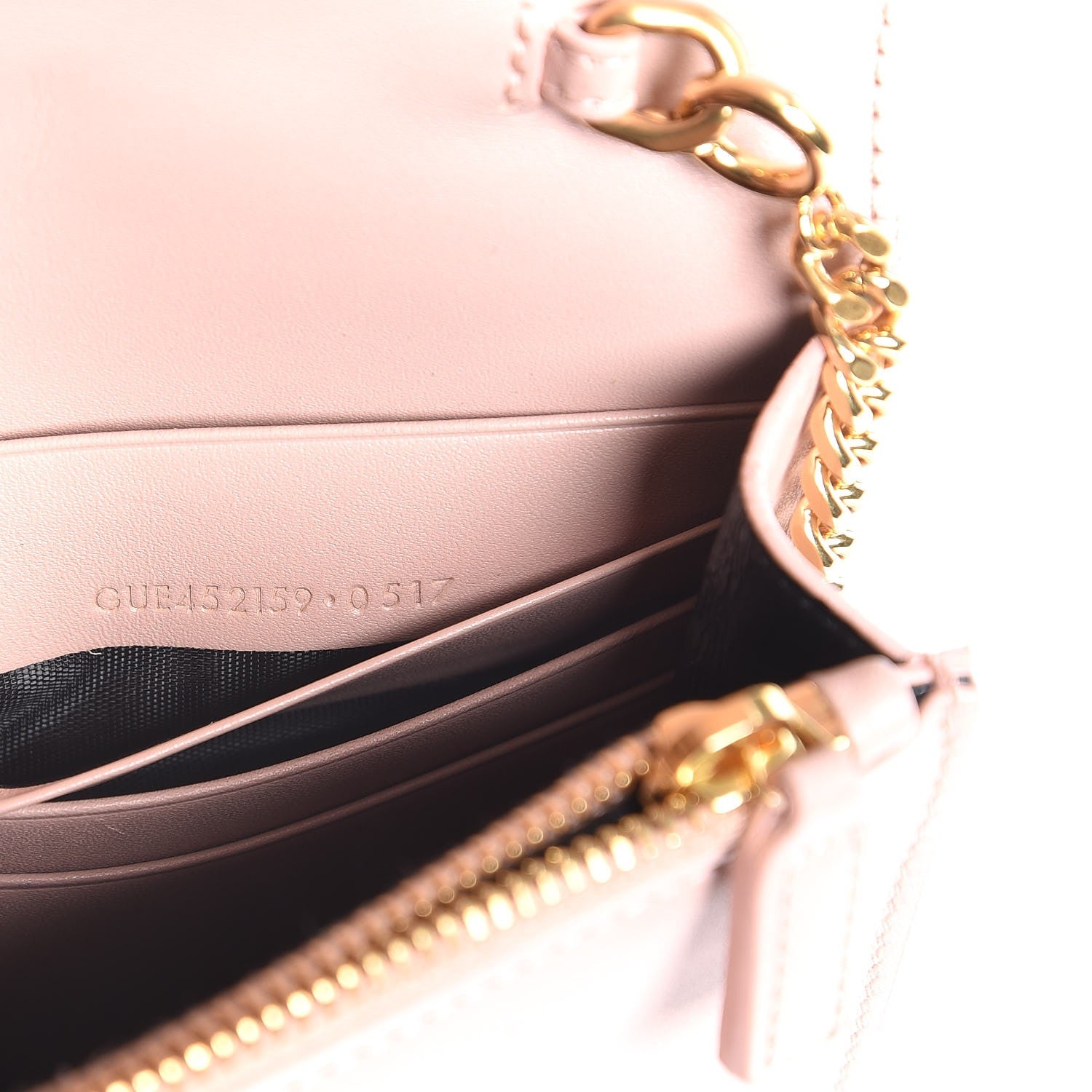 Saint Laurent Smooth Calfskin Classic Monogram Kate Tassel Chain Wallet Pink 7 of 7