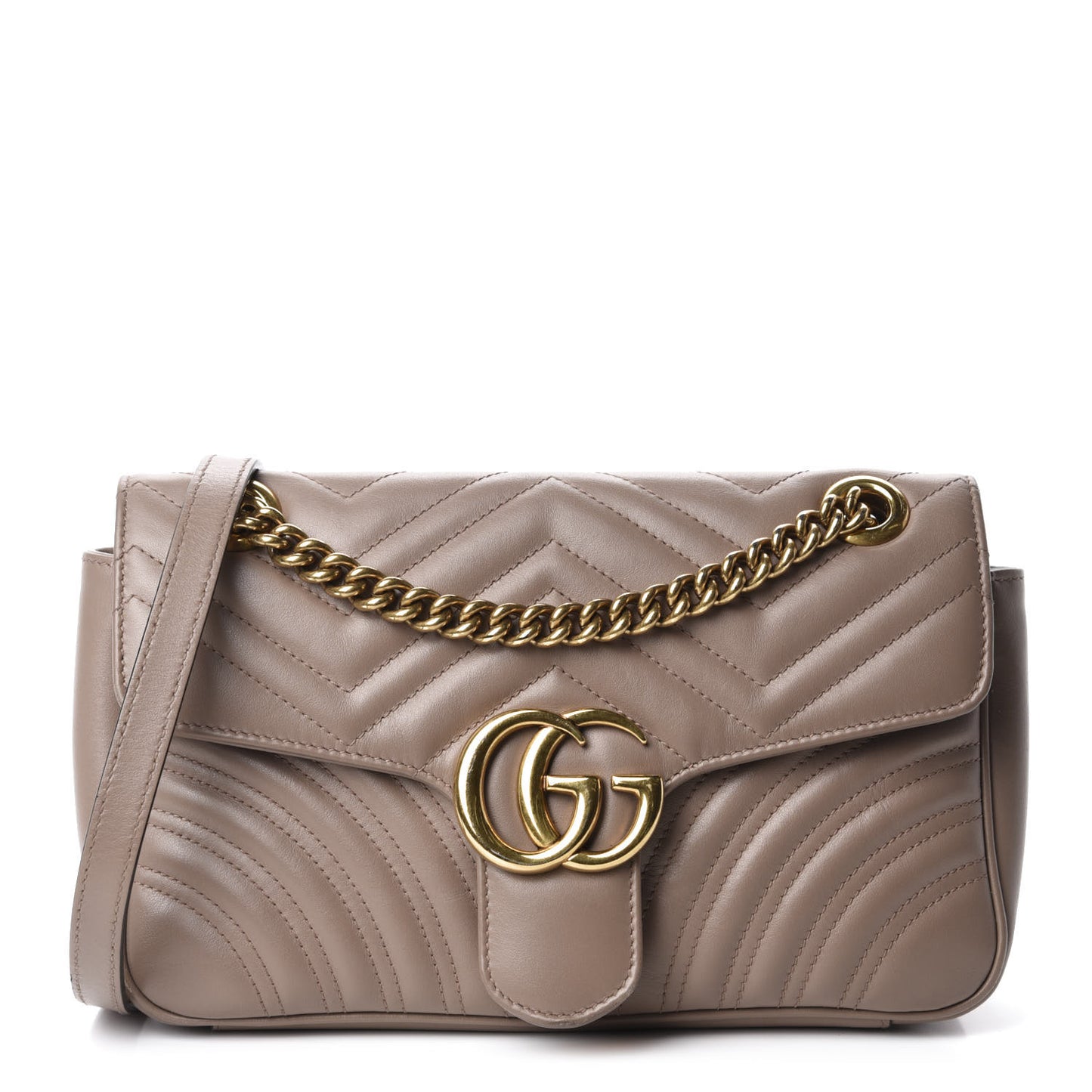 Calfskin Matelasse Small GG Marmont Shoulder Bag Porcelain Rose