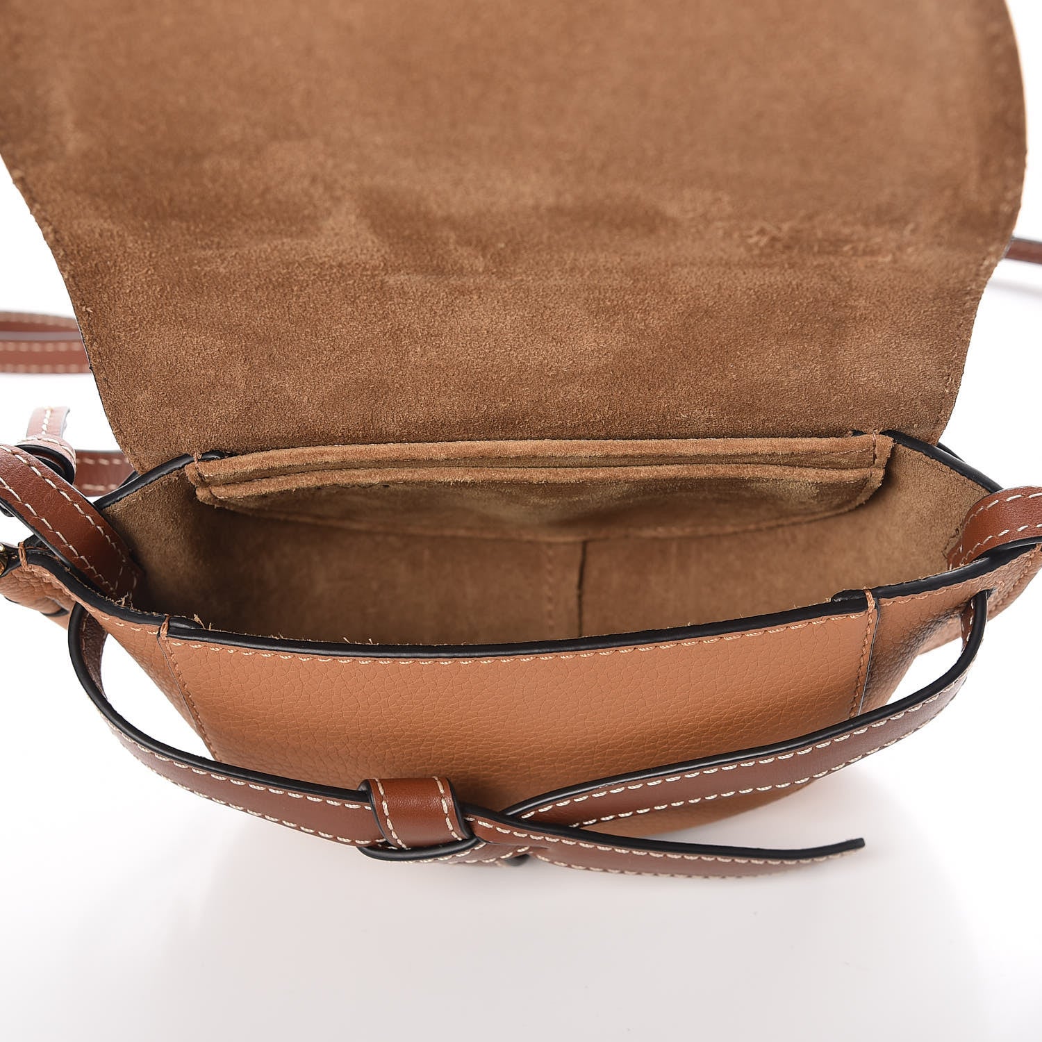 Loewe Grained Calfskin Mini Gate Crossbody Bag Caramel Pecan 9 of 11