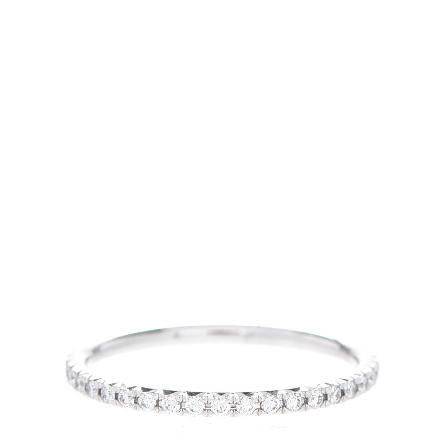 Tiffany 18K White Gold Diamond Metro Ring 48 4.5 3 of 7