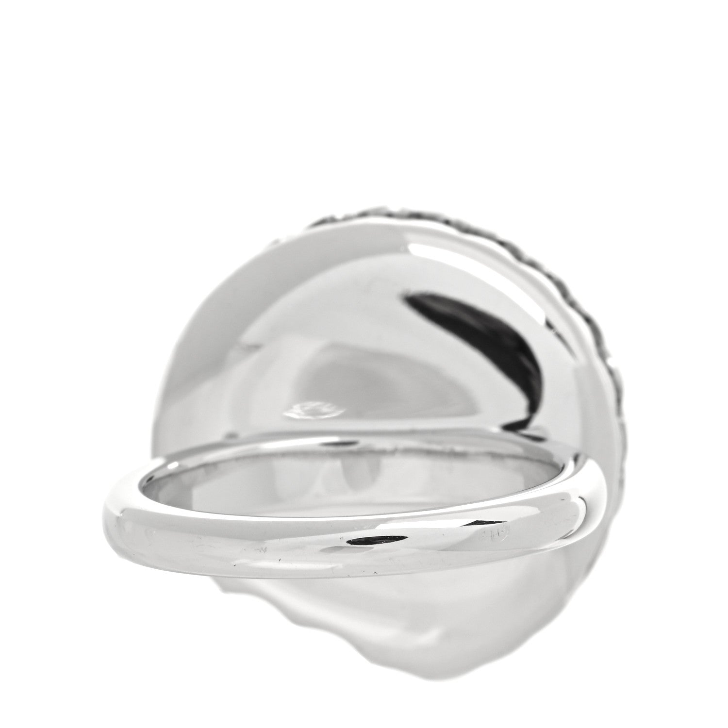 Boucheron 18K White Gold Brown Diamond Garnet Macaron Ring 54 6.75 2 of 6