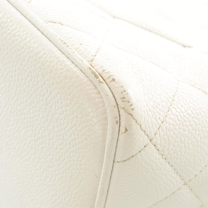 Chanel Caviar Medallion Tote White 6 of 10