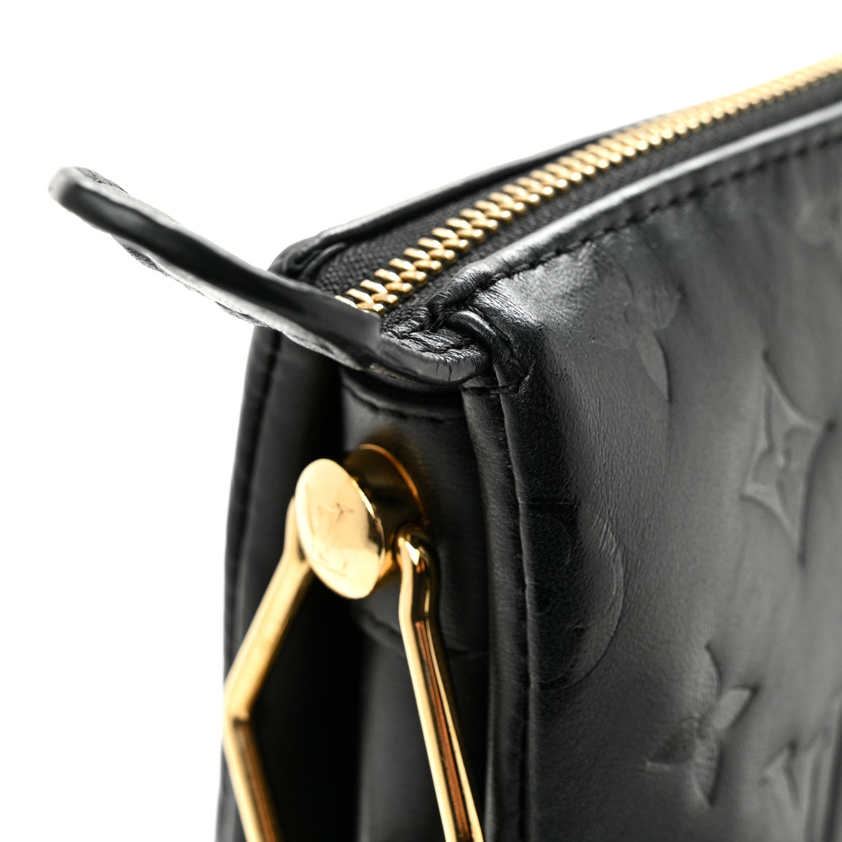 Louis Vuitton Lambskin Embossed Monogram Coussin PM Black 12 of 16