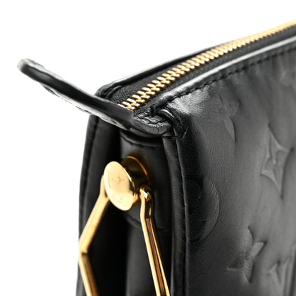 Louis Vuitton Lambskin Embossed Monogram Coussin PM Black 12 of 16