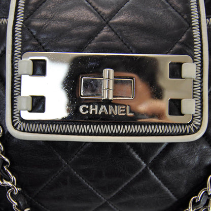 Chanel Lambskin Quilted East West Large Tote Black 5 of 8