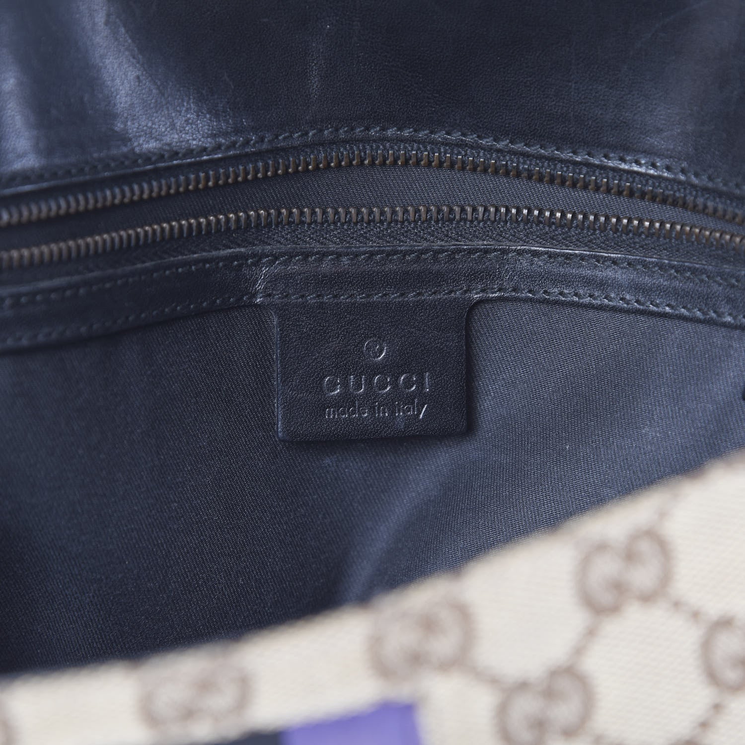 Gucci Monogram Horsebit Web Flap Bag Brown Purple 5 of 15