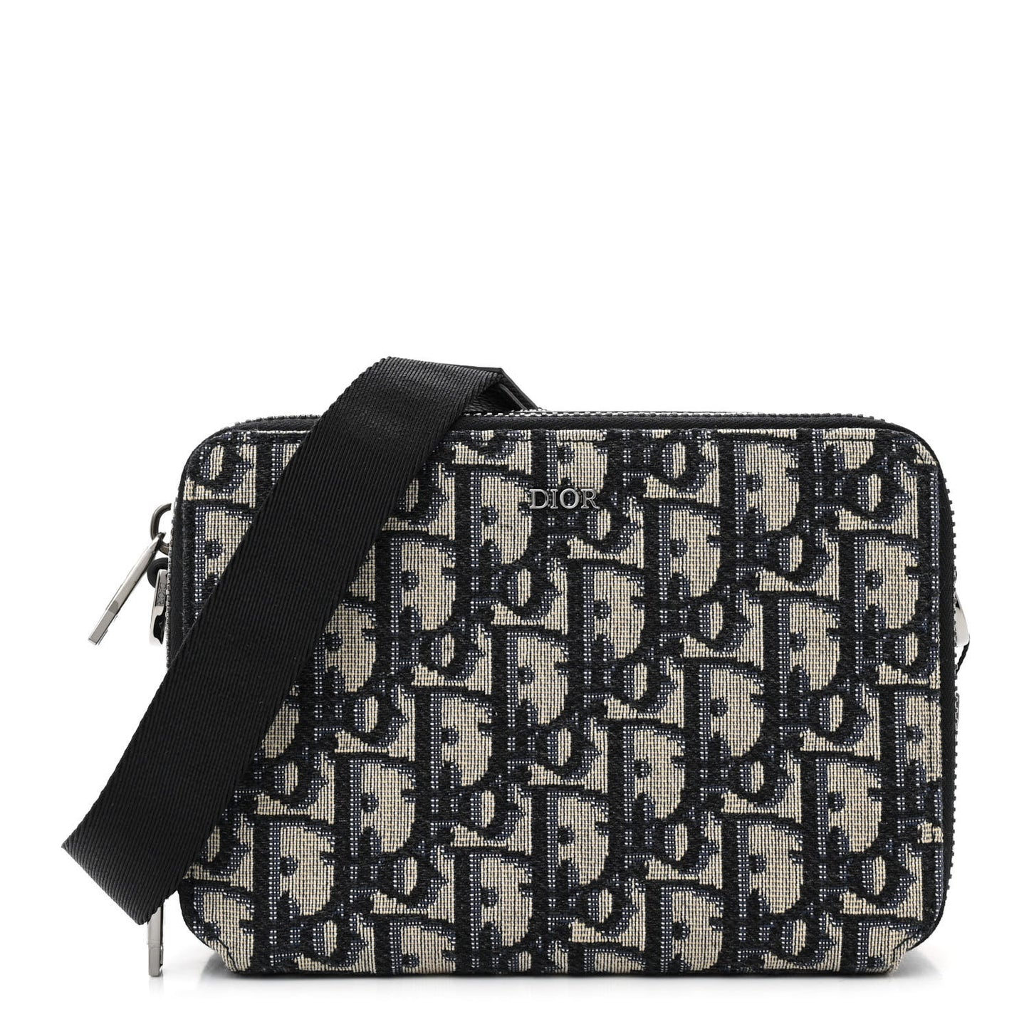 Oblique Pouch Beige Black