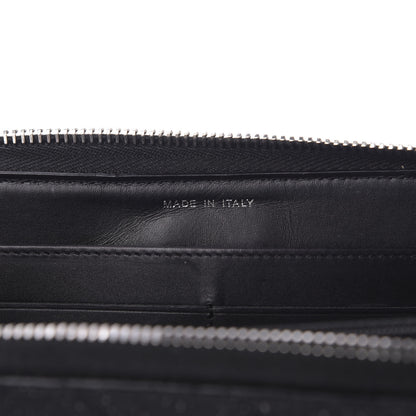 Chanel Glittered Calfskin Quilted Large Gusset Zip Wallet Black 9 of 10