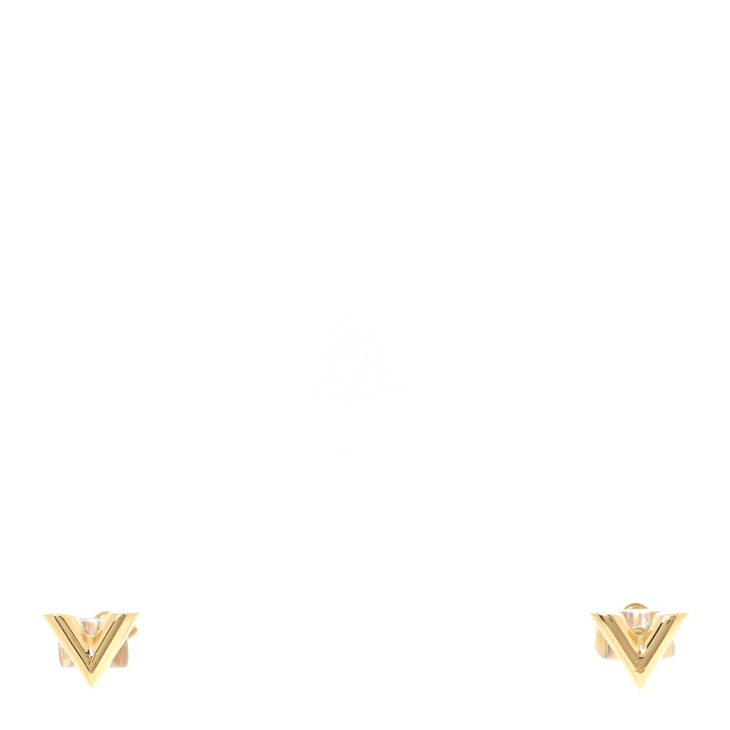 Brass Essential V Stud Earrings Gold