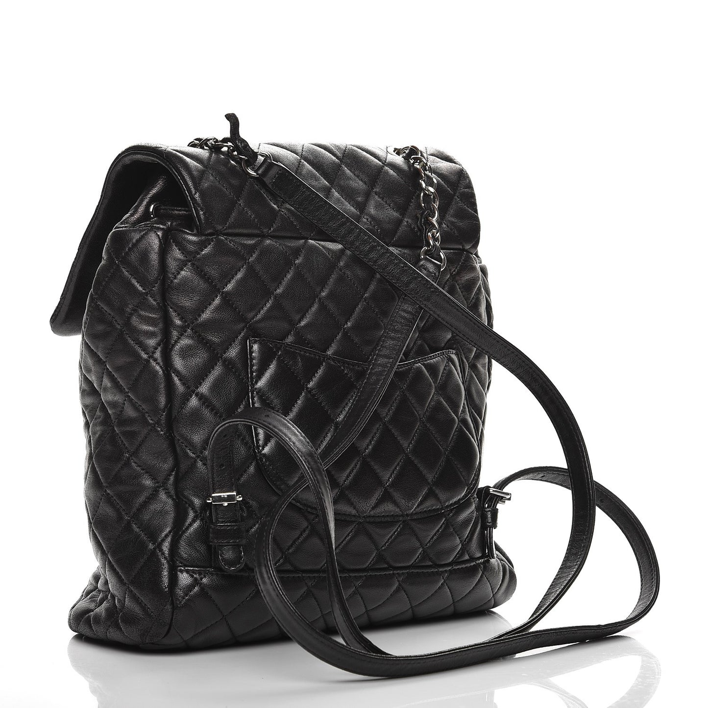 Lambskin Quilted Large Urban Spirit Backpack Black