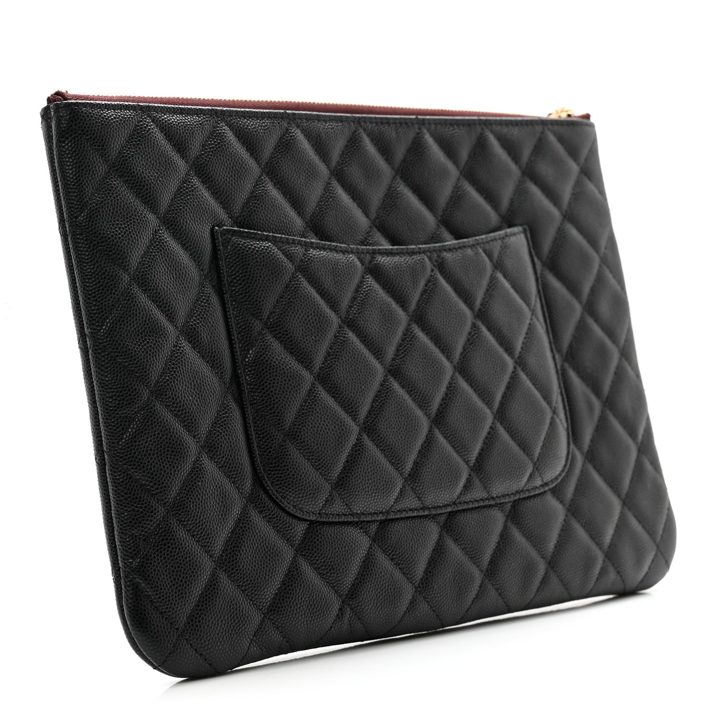Caviar Quilted Medium Cosmetic Case Black
