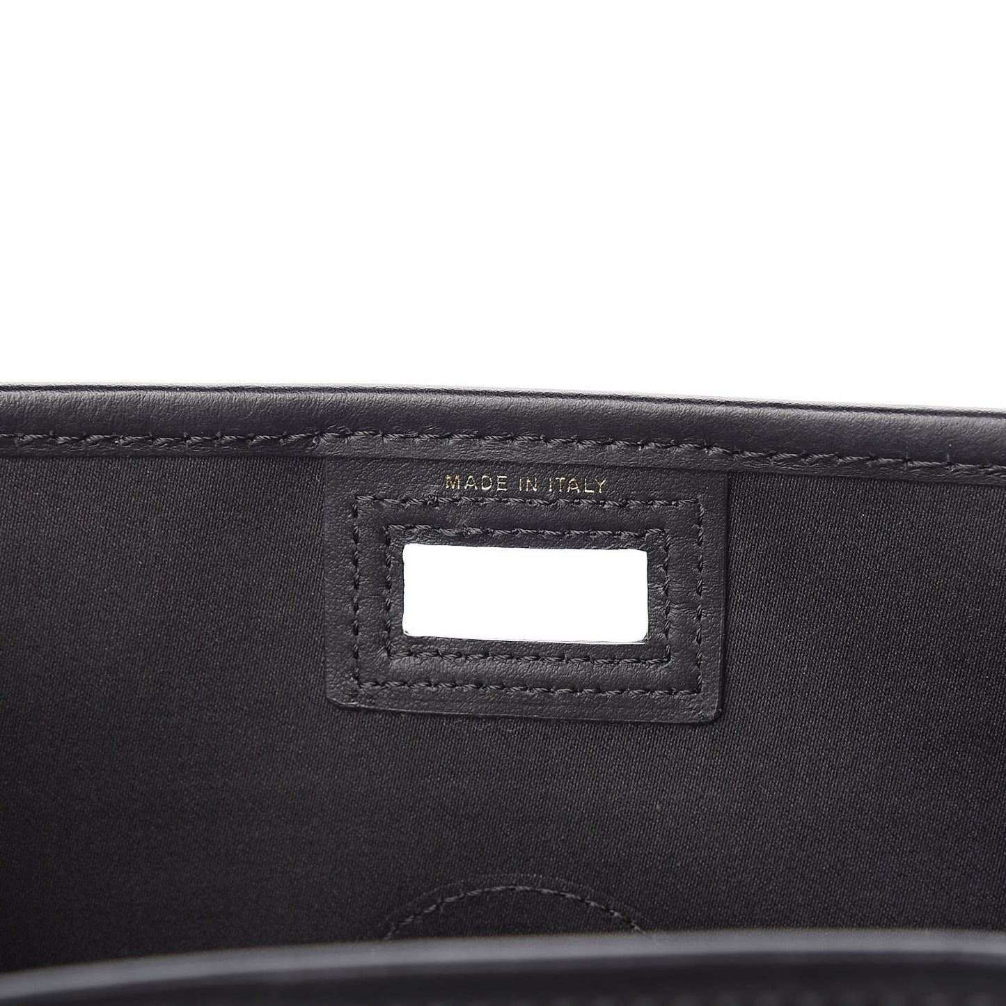 Glazed Fabric Vitello Century FF 1974 Stamp Patch Mini Peekaboo Defender Cover Mogano Panna Black