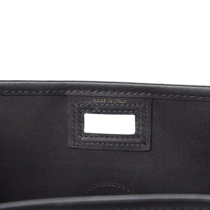 Fendi Glazed Fabric Vitello Century FF 1974 Stamp Patch Mini Peekaboo Defender Cover Mogano Panna Black 6 of 7