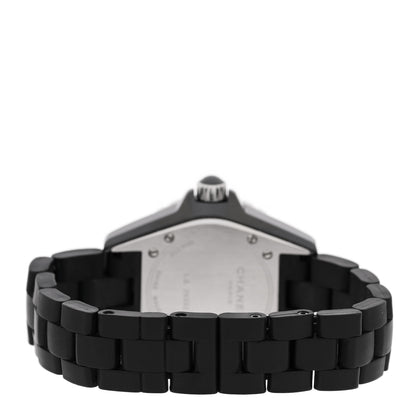 Chanel Stainless Steel Matte Ceramic 33mm J12 Quartz Watch Black 3 of 4