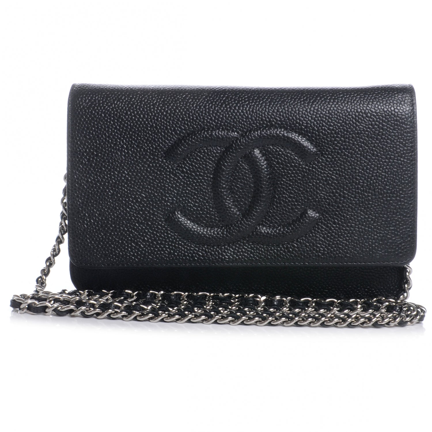 Chanel Caviar Wallet on Chain WOC Black 1 of 9