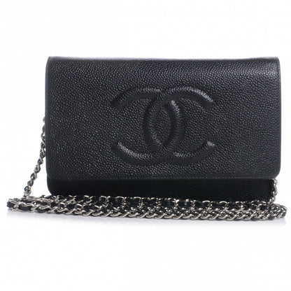 Chanel Caviar Wallet on Chain WOC Black 1 of 9