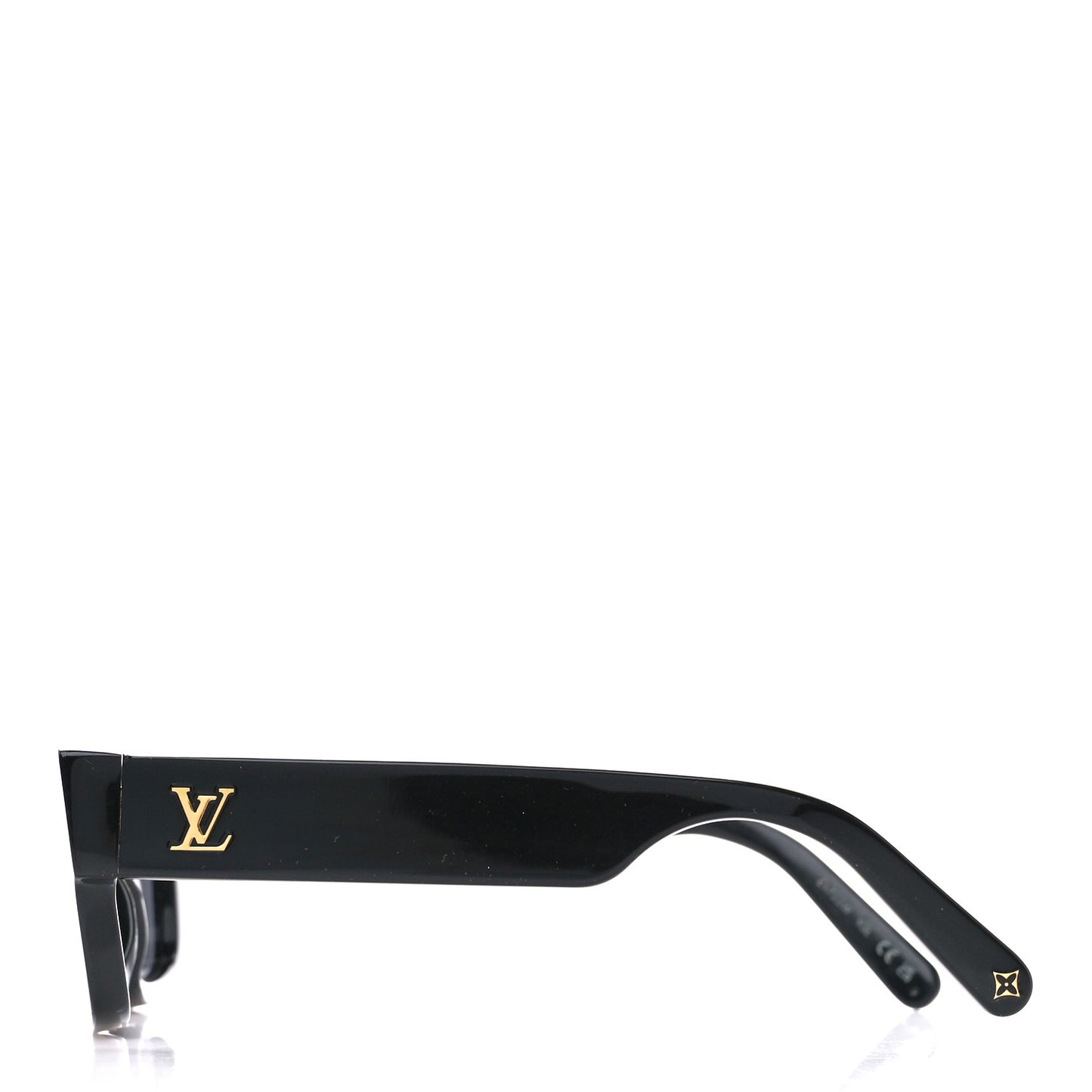 Acetate LV Frame Rectangle Sunglasses Z1722W Black
