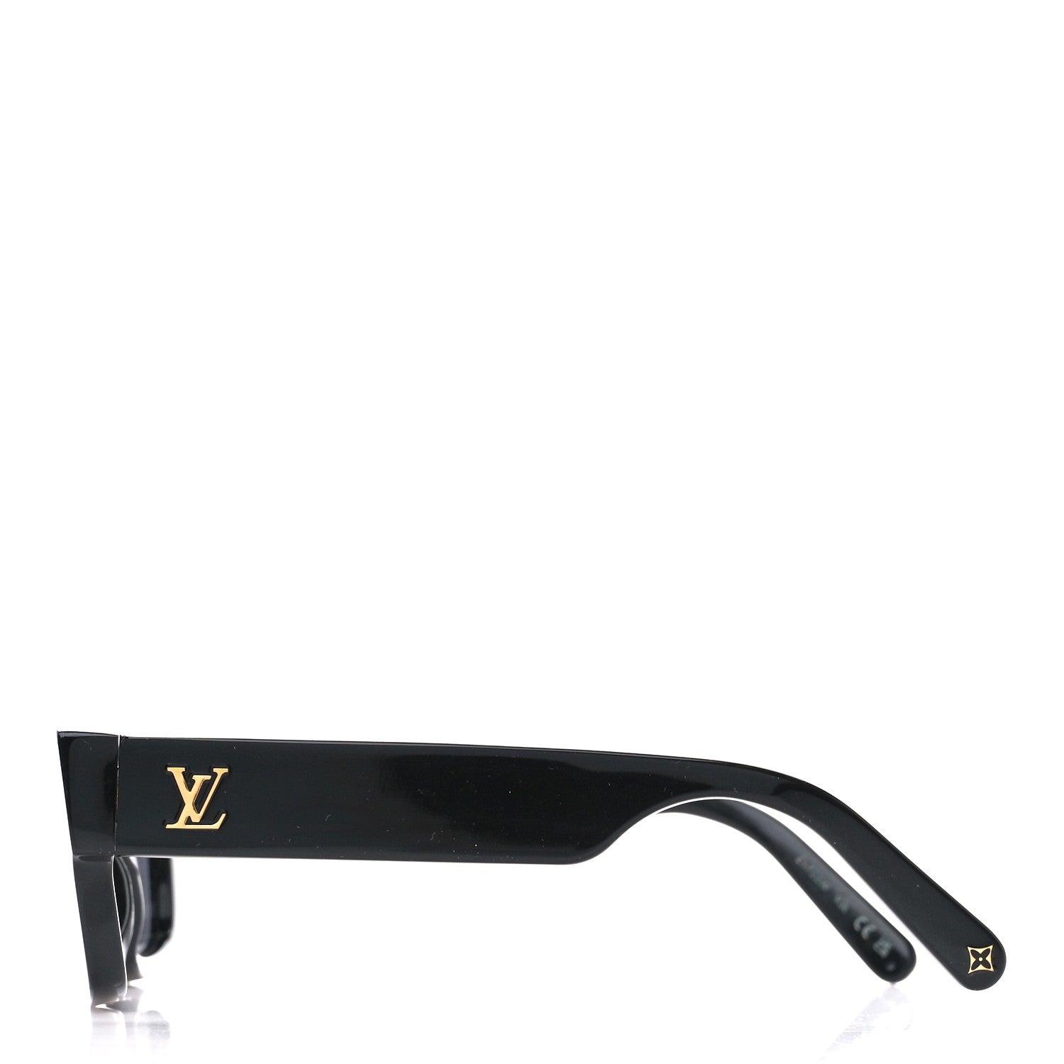 Louis Vuitton Acetate LV Frame Rectangle Sunglasses Z1722W Black 3 of 9