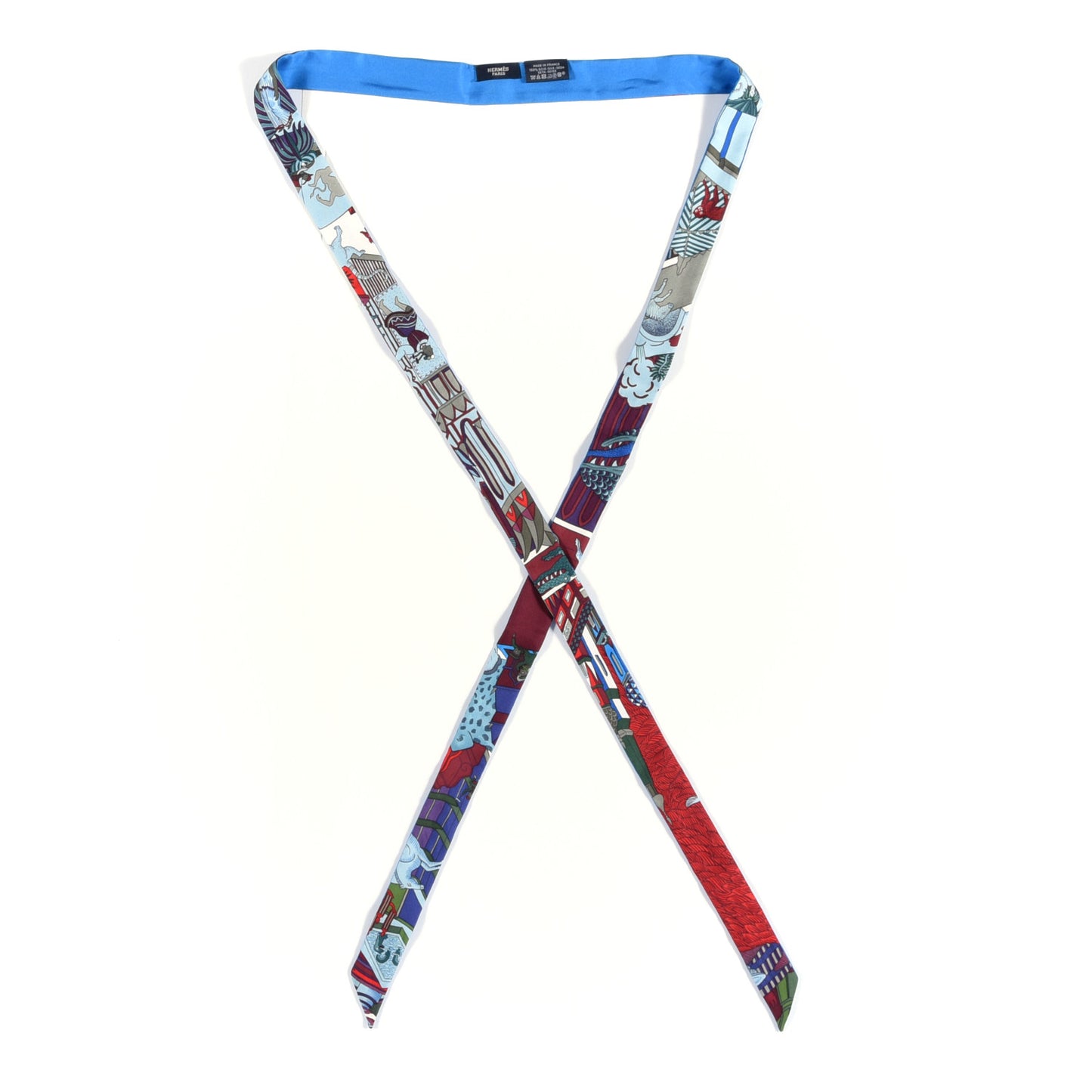 Silk Animapolis Plumetis Twillon Bordeaux Bleu Bleu Vif