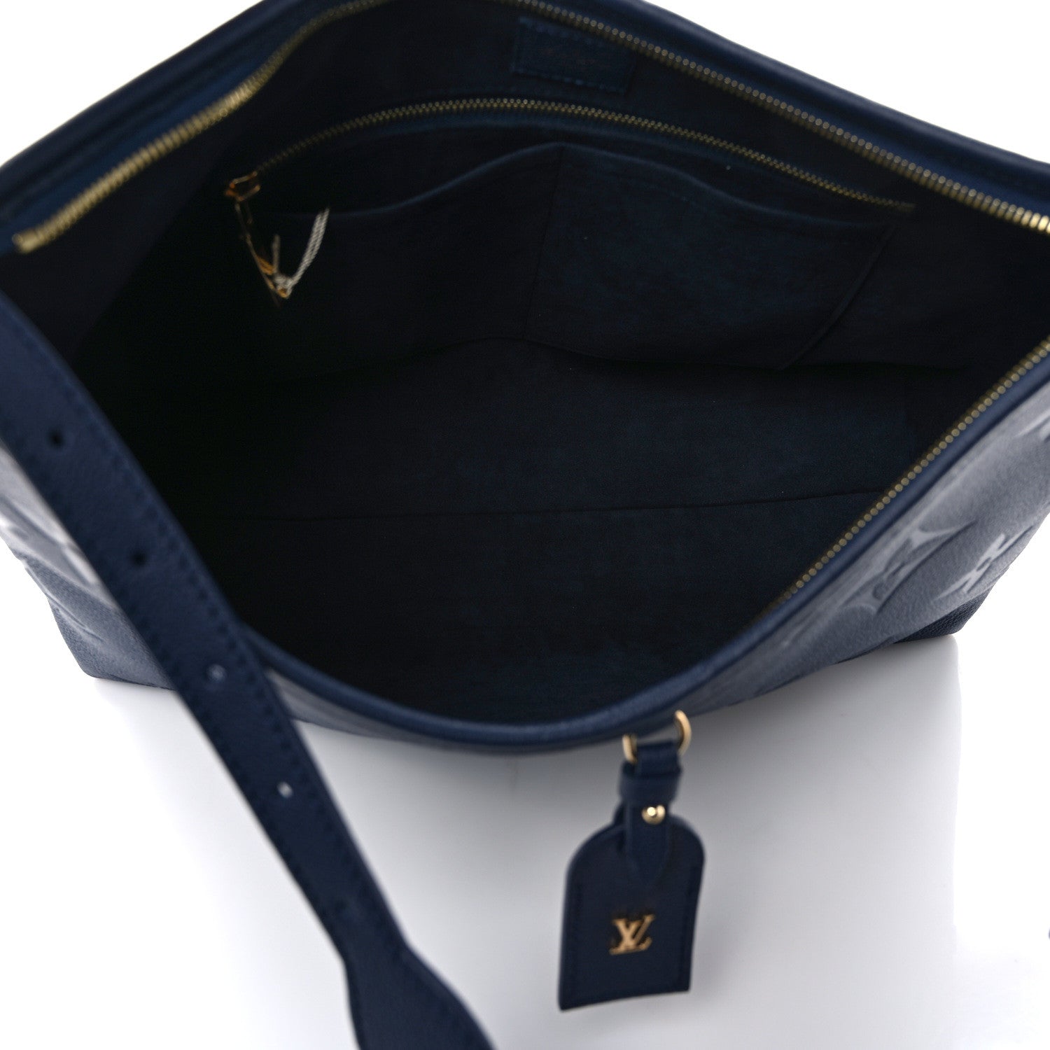 Louis Vuitton Empreinte Monogram Giant Carryall MM Navy 6 of 9