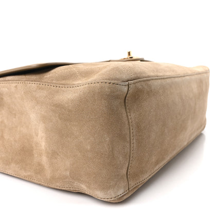 Chanel Suede Calfskin Souplissimo Maxi Flap Dark Beige 9 of 10