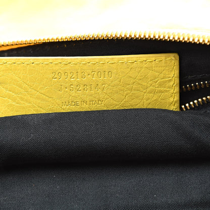 Balenciaga Agneau Giant 12 Gold Hardware Flat Handle Clutch Curry 9 of 9