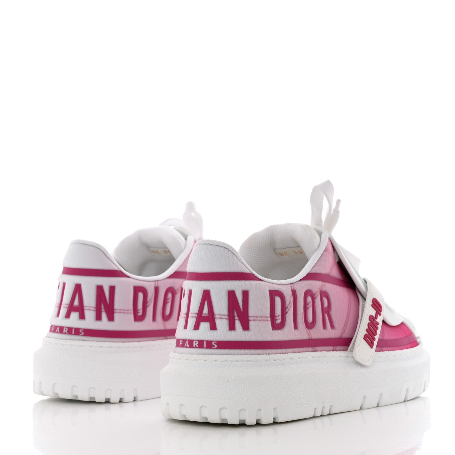 Christian Dior Reflective Fabric Shaded Dior-ID Platform Sneakers 39 Raspberry 4 of 8