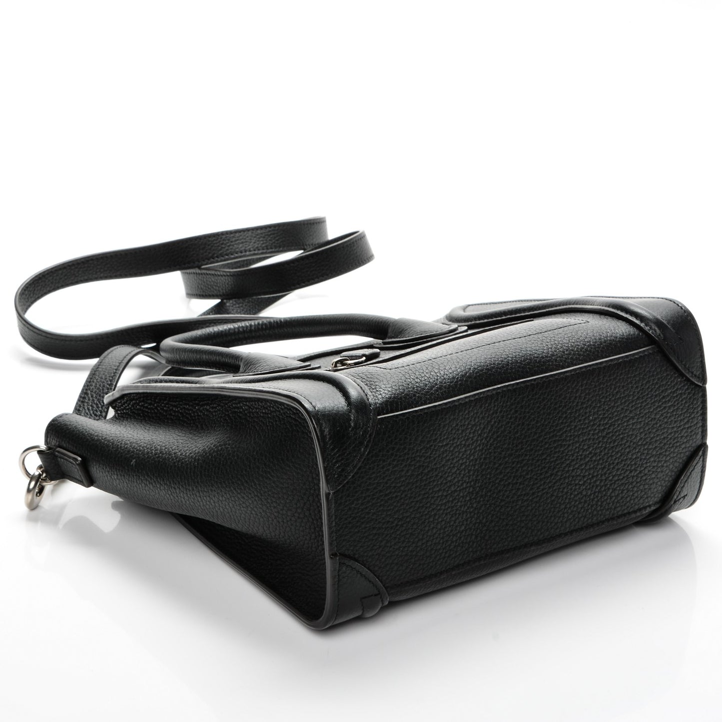 Drummed Calfskin Nano Luggage Black