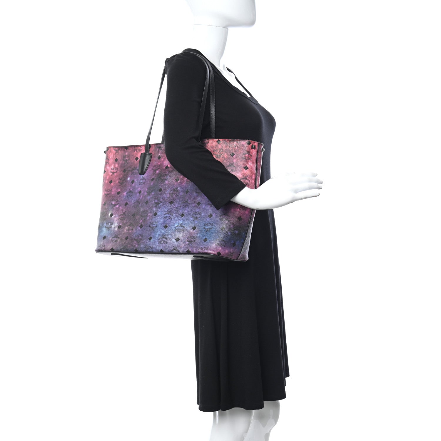 MCM Galaxy Visetos Medium Shopper Tote Multicolor 4 of 24
