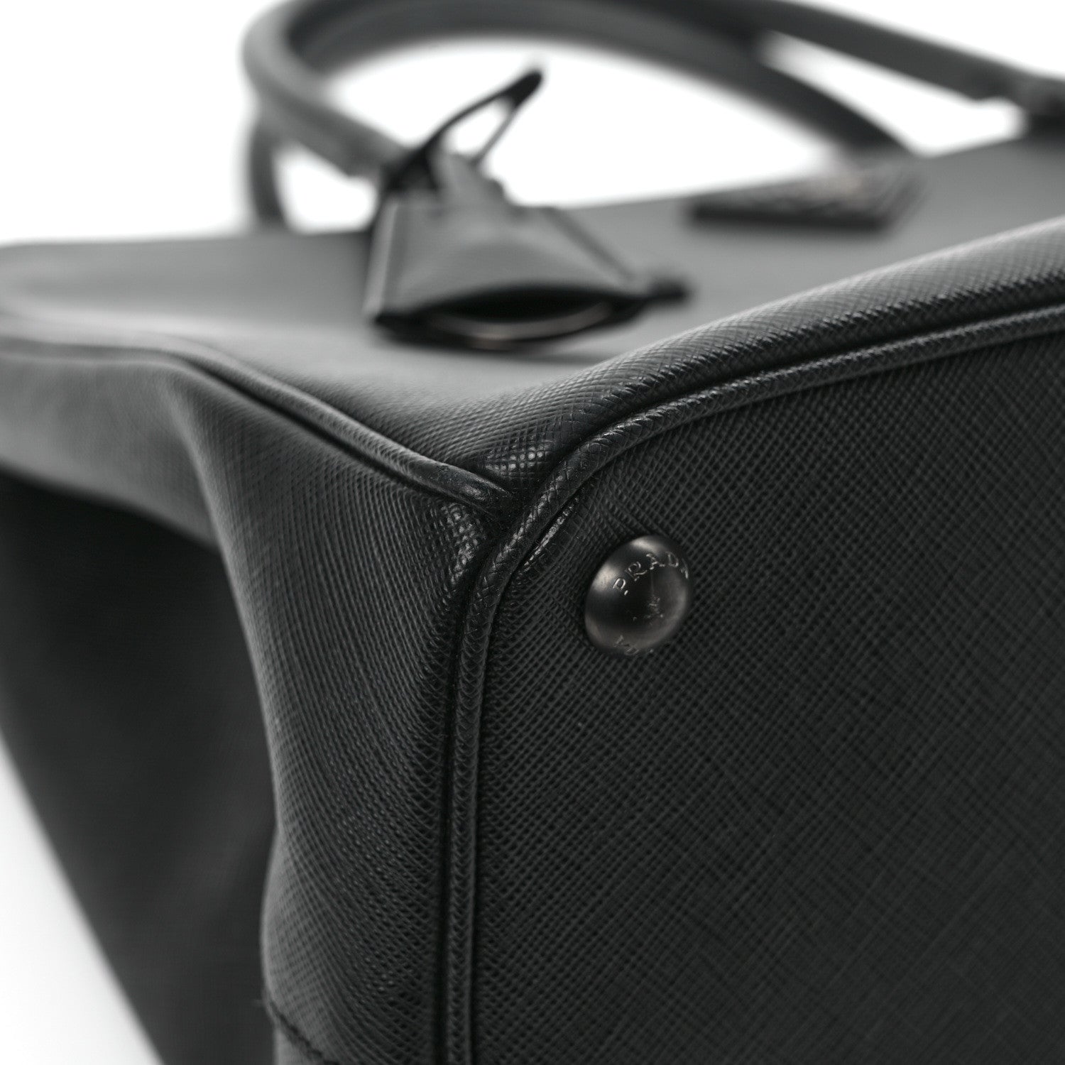 Prada Saffiano Lux Monochrome Large Galleria Double Zip Tote Black 10 of 11