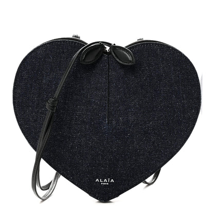 Alaia Denim Le Coeur Bag Blue 1 of 9