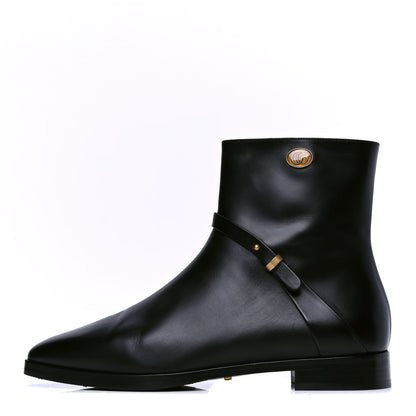 Gucci Calfskin Womens GG Ankle Boots 38.5 Black 1 of 4