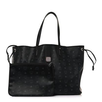 MCM Visetos Large Liz Reversible Shopper Tote Black 1 of 19