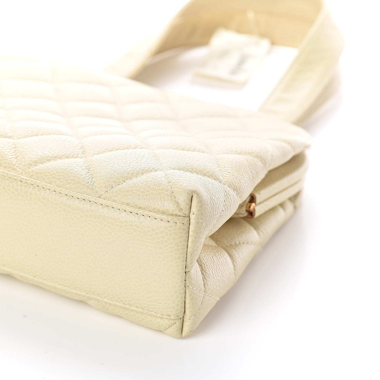 Chanel Caviar Quilted Frame Bag Ivory 10 of 10