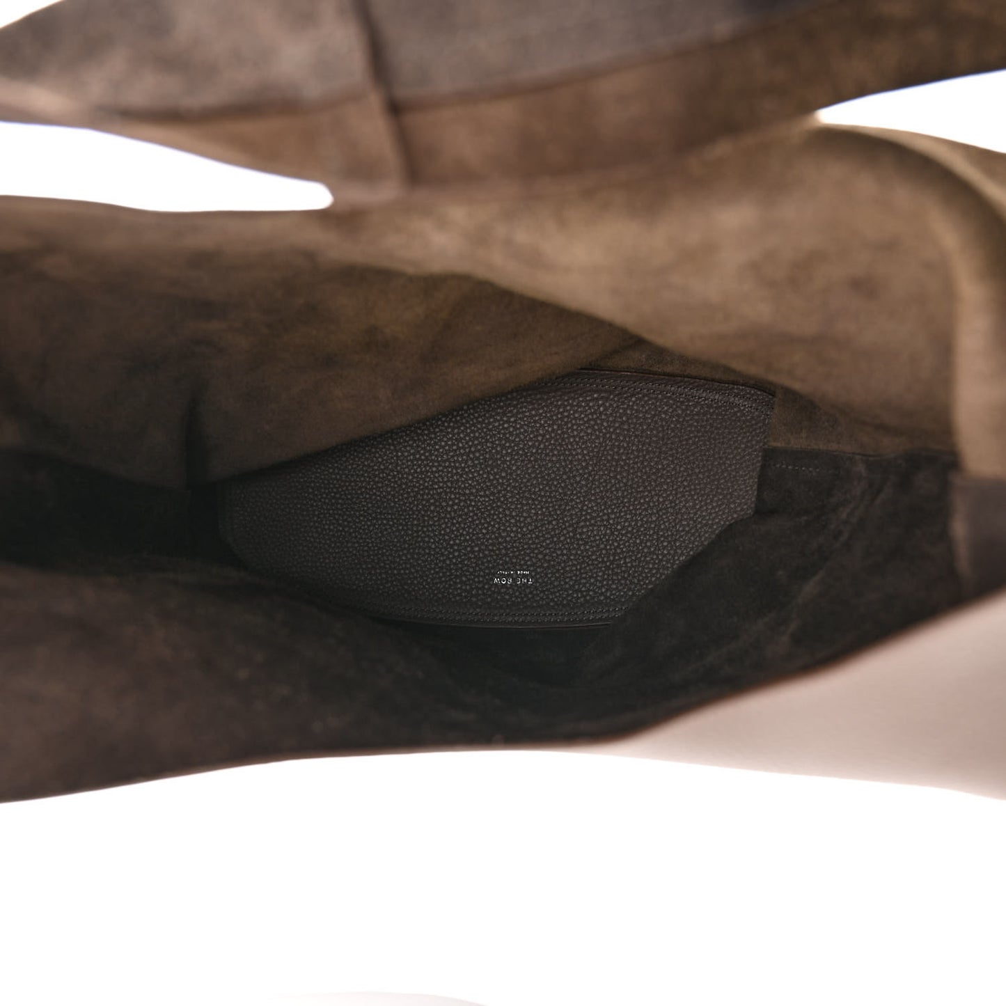 Grained Calfskin Bindle Three Bag Brown