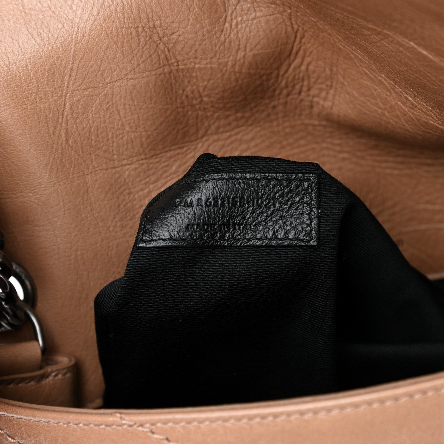 Saint Laurent Crinkled Calfskin Matelasse Monogram Medium Niki Chain Satchel Dark Toffee 7 of 10