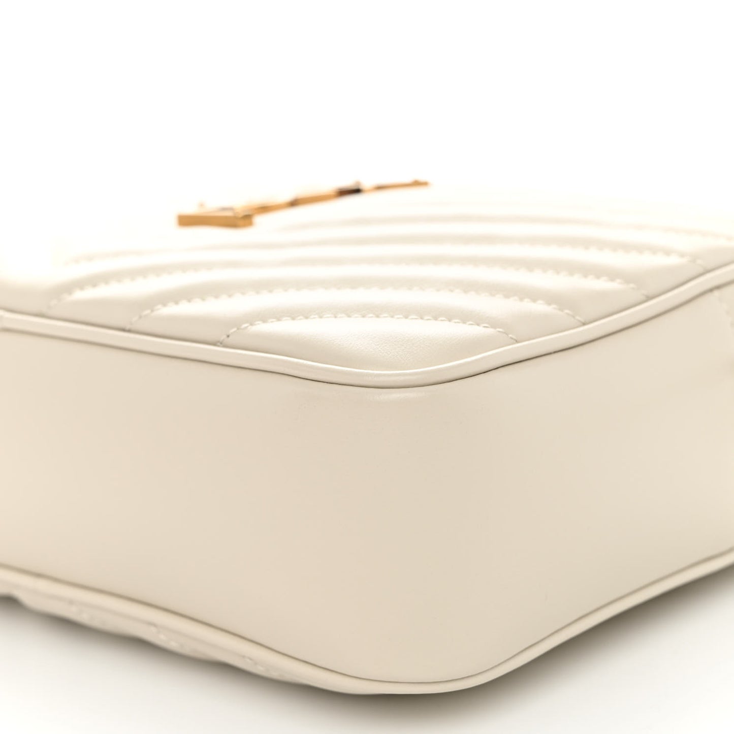 Calfskin Matelasse Monogram Lou Camera Bag Crema Soft