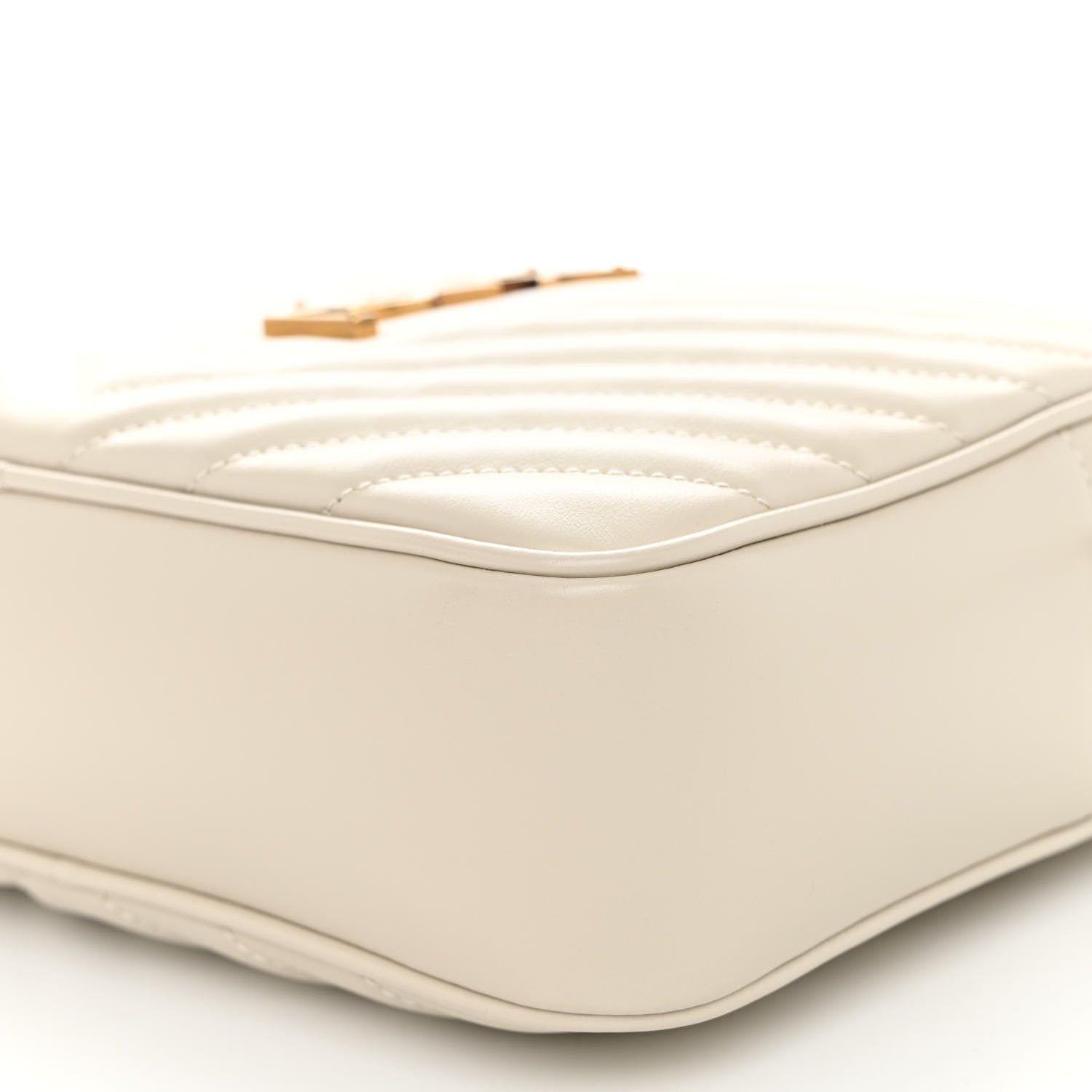 Saint Laurent Calfskin Matelasse Monogram Lou Camera Bag Crema Soft 9 of 9