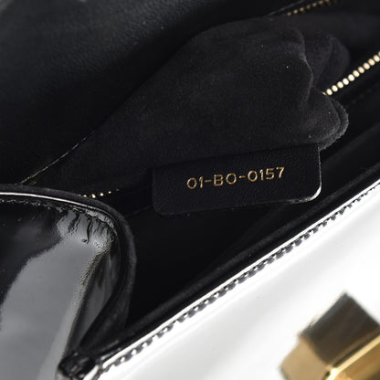 Christian Dior Patent Studded Medium Diorama Flap Bag Black 8 of 8