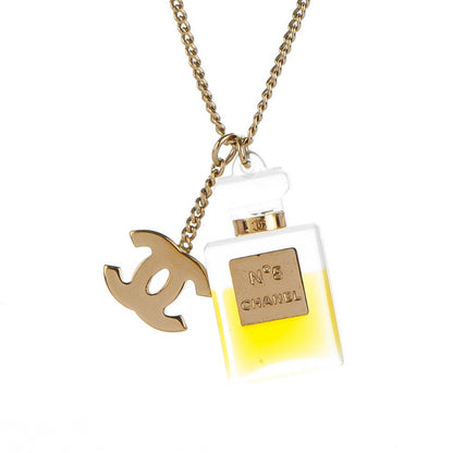 Chanel N°5 Perfume CC Necklace Gold 3 of 5